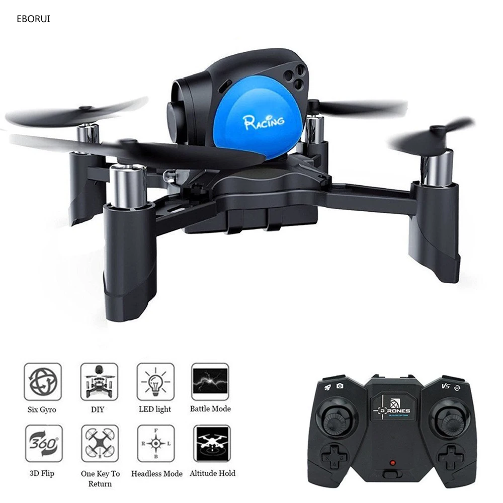 

EBORUI H2 RC Drone 2.4G Foldable Drone Wifi FPV 4K HD Camera Remote Control Drone Headless One-Key-Return RC Quadcopter Gift Toy