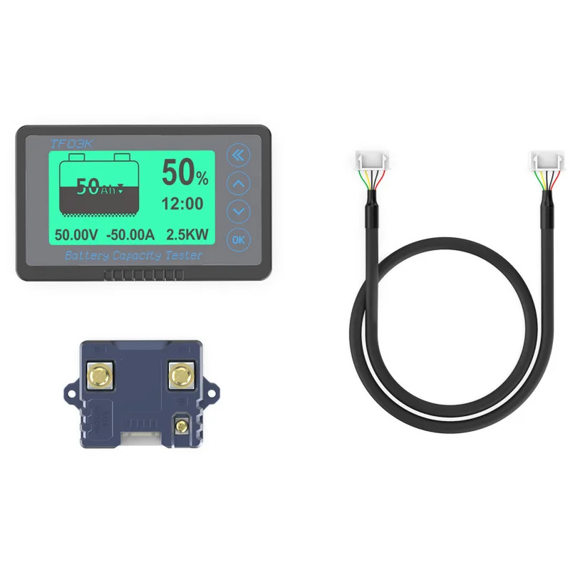 Imagem -04 - Bateria Coulometer dc 8120v 50a 100a 350a Battery Capacidade Tester Tensão Display Atual para Carro Elétrico Touring Car Tf03k
