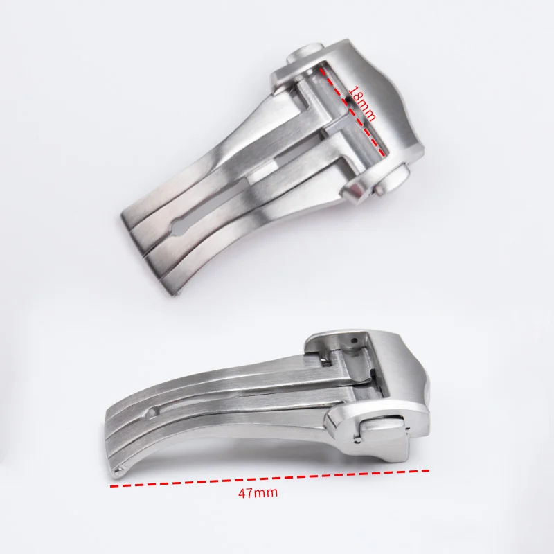 18 مللي متر الفولاذ المقاوم للصدأ 316L سوار عالي الجودة مشبك لأوميغا المطاط/الصلب حزام ساعة اليد نشر للطي المشبك اكسسوارات