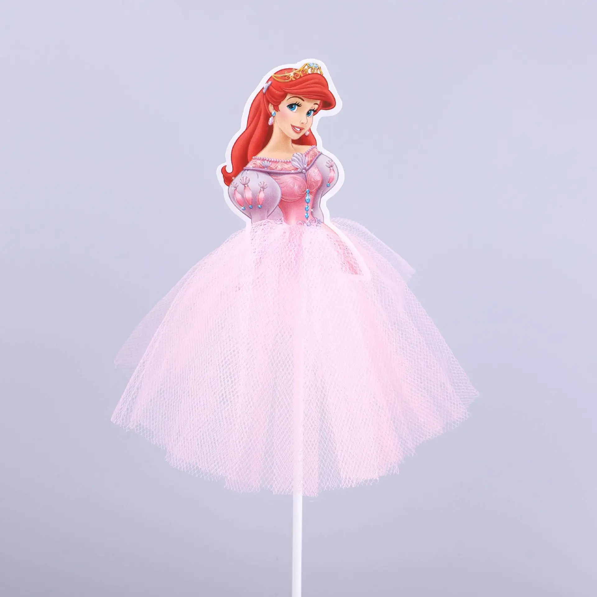 1-10 قطعة/الوحدة ديزني فروزن إلسا آنا الأميرة كعكة العلم سنو وايت ارييل أورورا كب كيك القبعات العالية الفتيات حفلة عيد ميلاد زينة