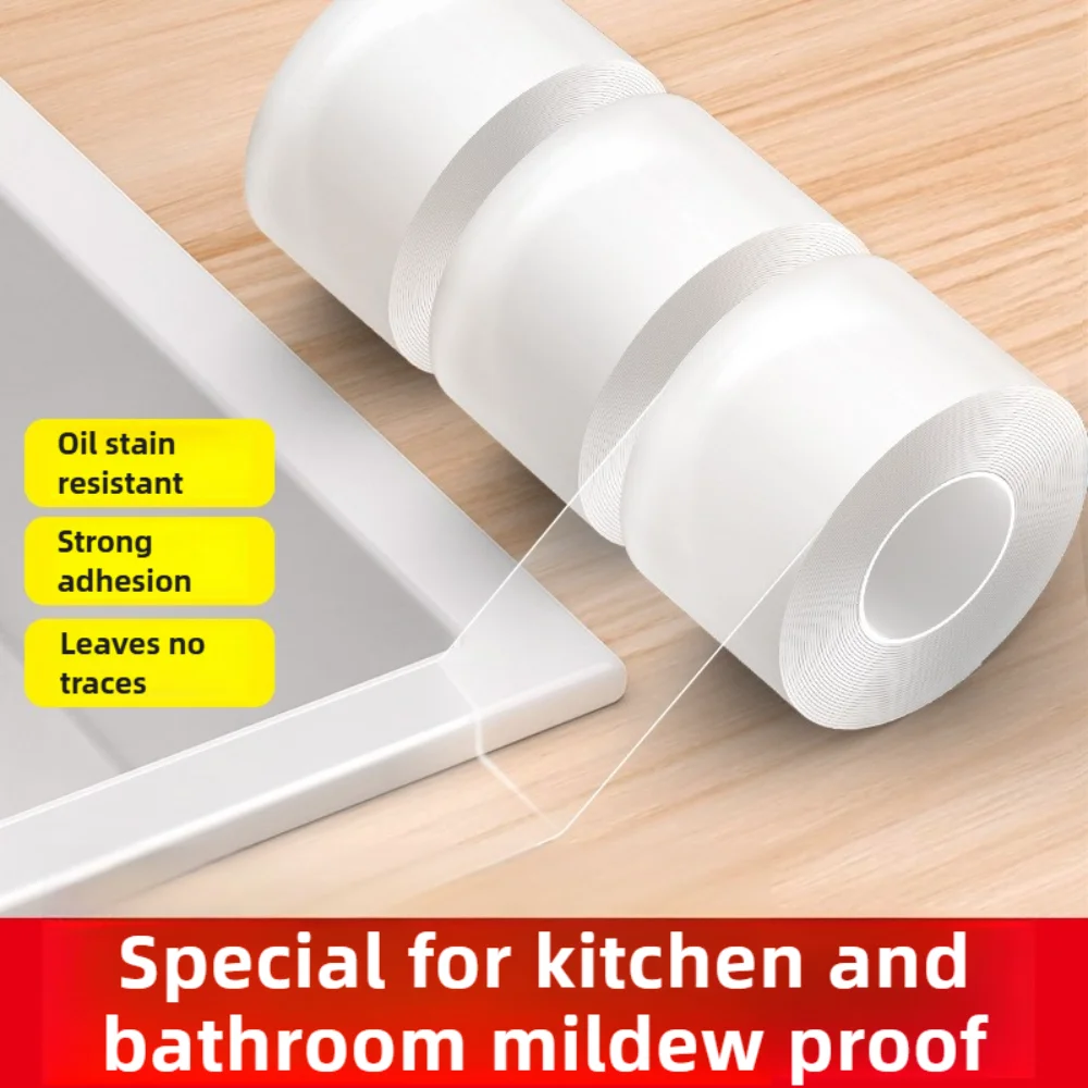 

3 шт. односторонняя нано-лента, водонепроницаемая, прочная для домашней кухни, уплотнения для бассейна, легко наносится, прочная, устойчивая к пятнам