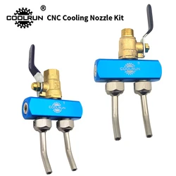 Coolrun CNC Cooling Oil Lubrication System Nozzles Kit For Engraving Milling Lathe CNC Machine Female Thread Male Thread