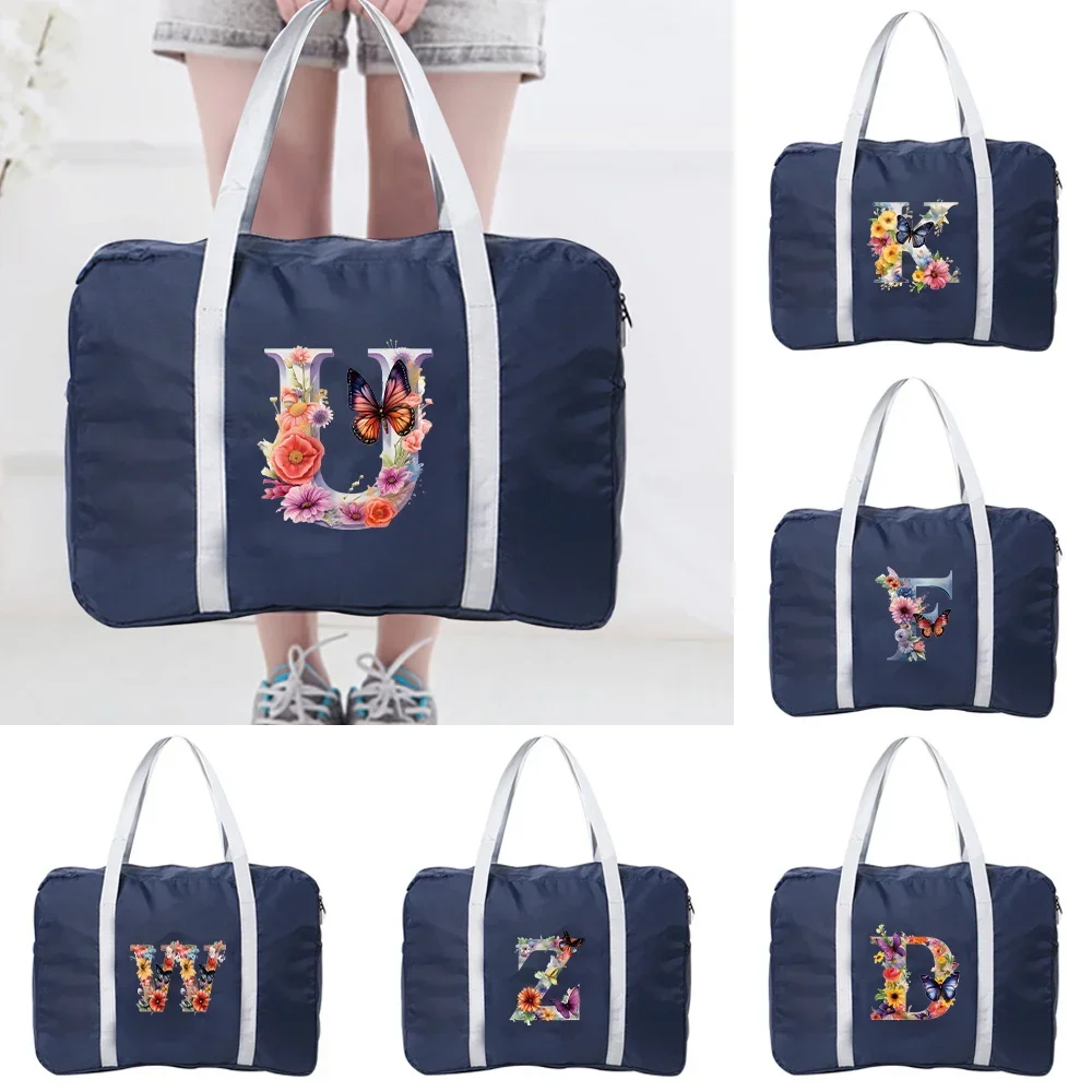 

Travel Bag for Women Hand Luggage Tote Butterfly Series Print Large Capacity Handbag Duffel Set Overnight for Lady & Men