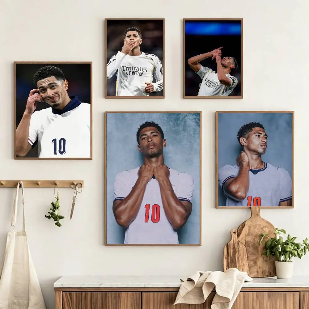 Golden Boy Jude B-Bellingham  Poster HD Self Adhesive Waterproof Wall Art Ideal for Home Office Dorm Gift Customizable