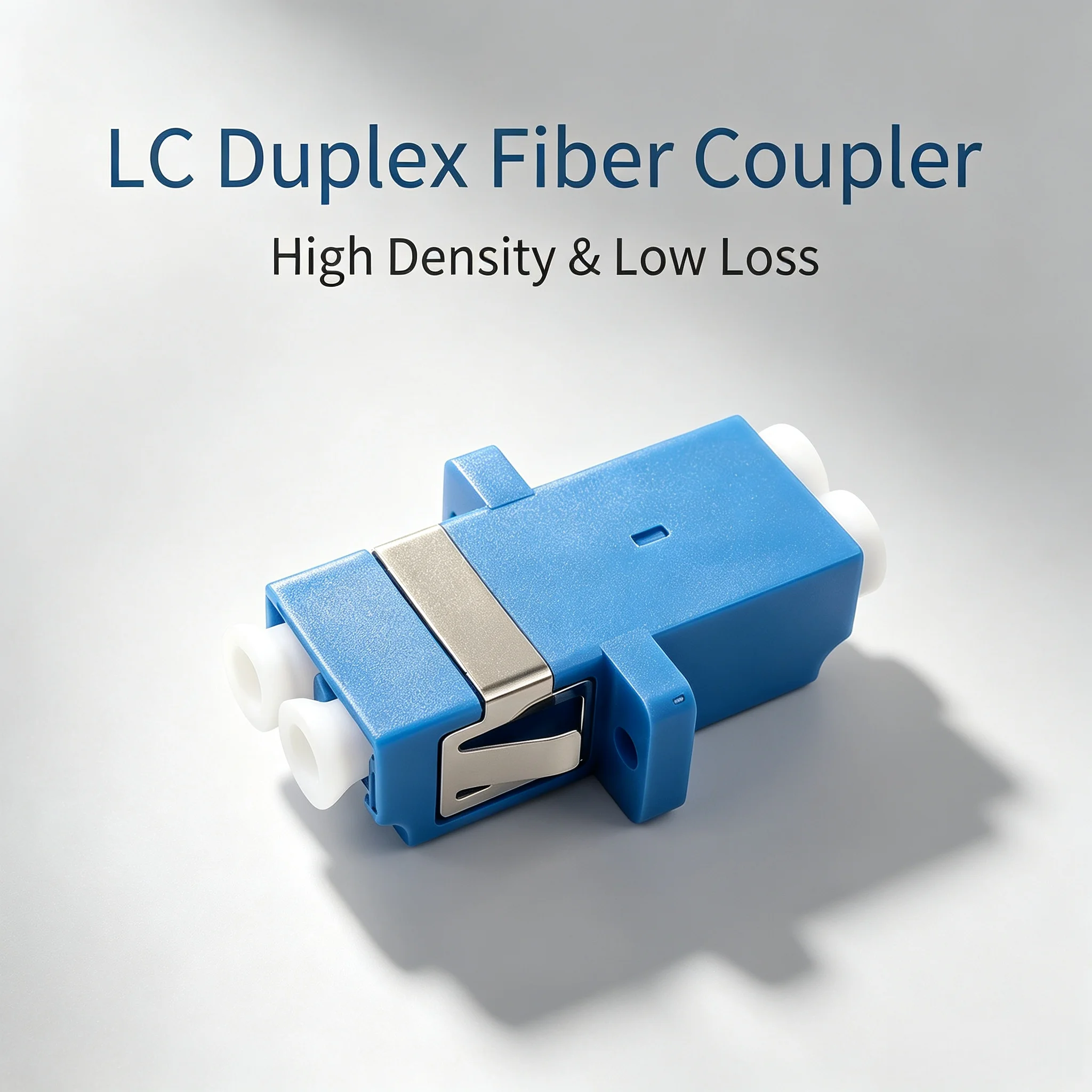 SUMMITEK 10pcs 50pcs Fiber Optical Flange Coupler Dual LC UPC Connector Single Mode Plastic Duplex Optical Fiber Adapter LC UPC