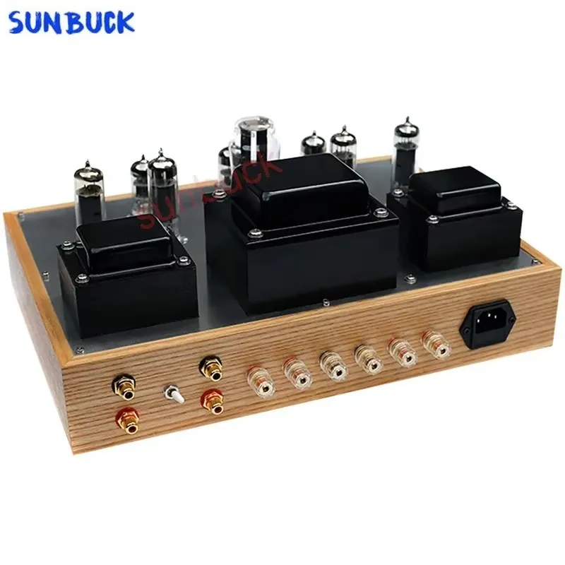 SUNBUCK 6P14 push-pull 6N3 6N1 Tube Amplifier 2.0 stereo 15W 3-segment balanced class A 6P14 Vacuum Tube Amplifier Audio