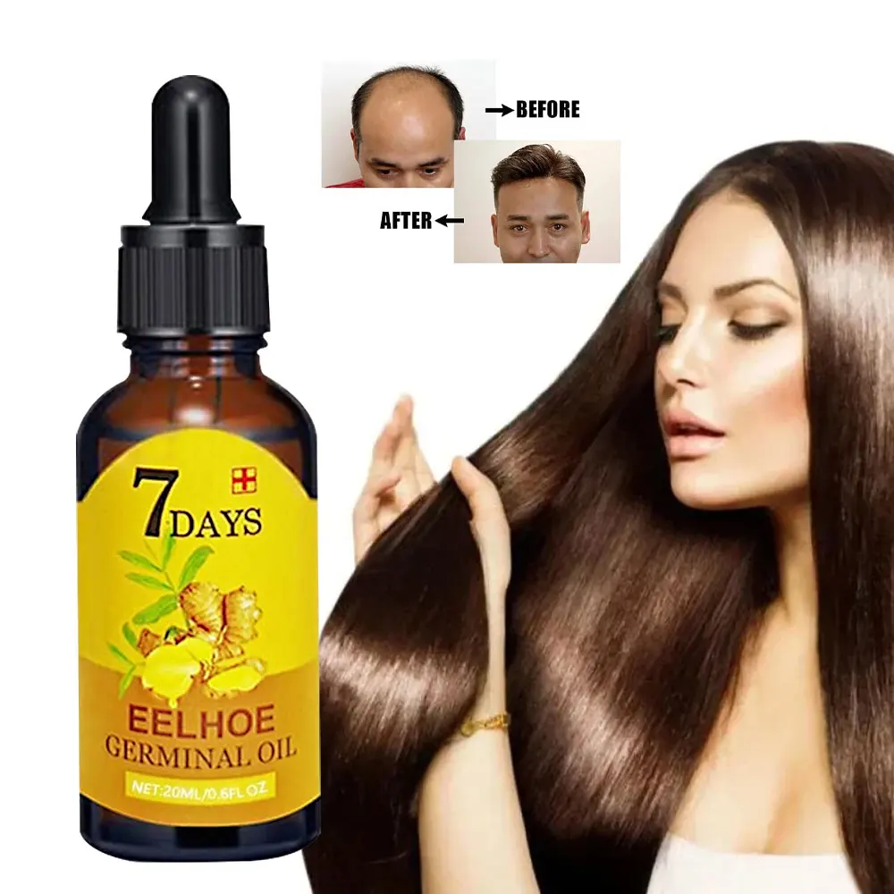 

7 Days Fast Ginger Hair Growth Serum Anti-Loss Hair Regrowth Treatment Essential Oil Repair Damaged Hair Roots Hairs Care