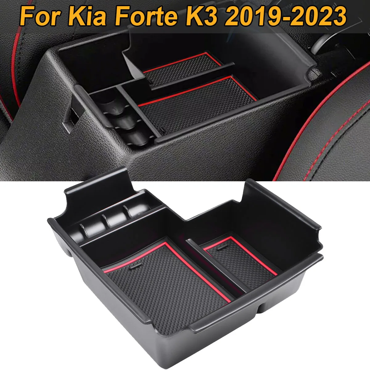 Armrest Box Storage Center Console Organizer Insert Tray For Kia K3 Forte Cerato GT EX FE LX LXS S 2019 - 2023 Car Accessories