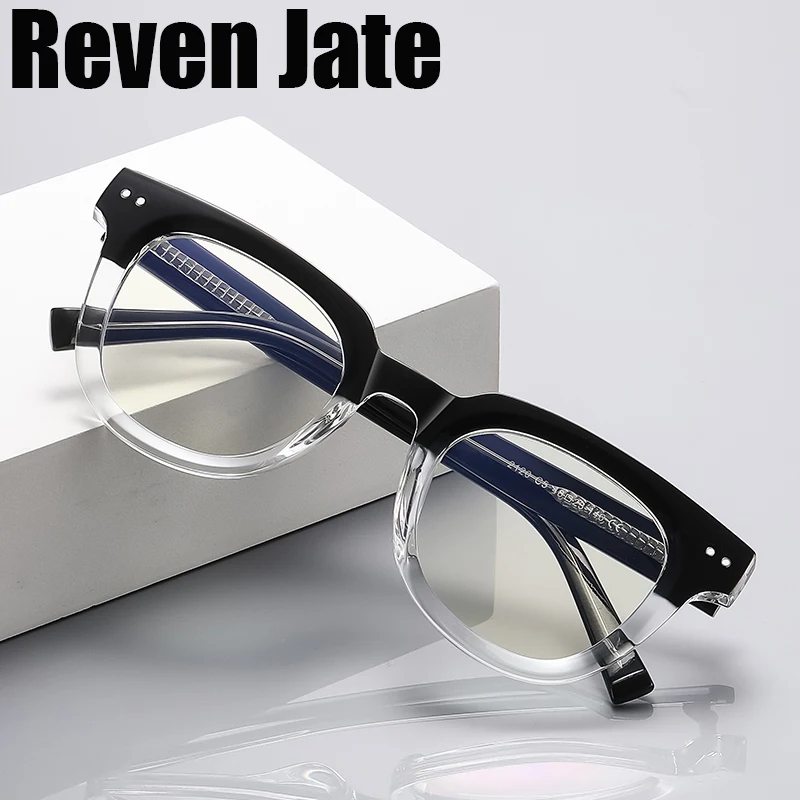 

Reven Jate 2120 TR90 Oval Glasses Frame Men Women Vintage Prescription Eyeglasses Myopia Optical Spectacles Anti Blue Ray