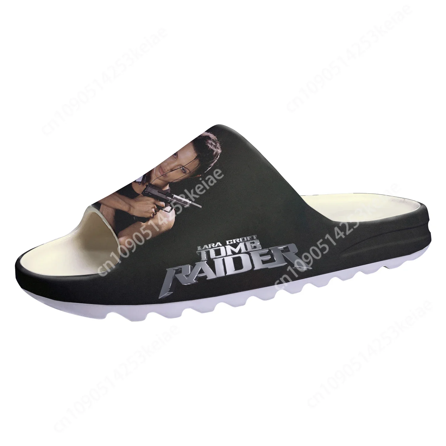 

Lara Croft Tomb Raider Soft Sole Sllipers Home Clogs Customized Step On Water Shoes Mens Womens Teenager Step in Sandals