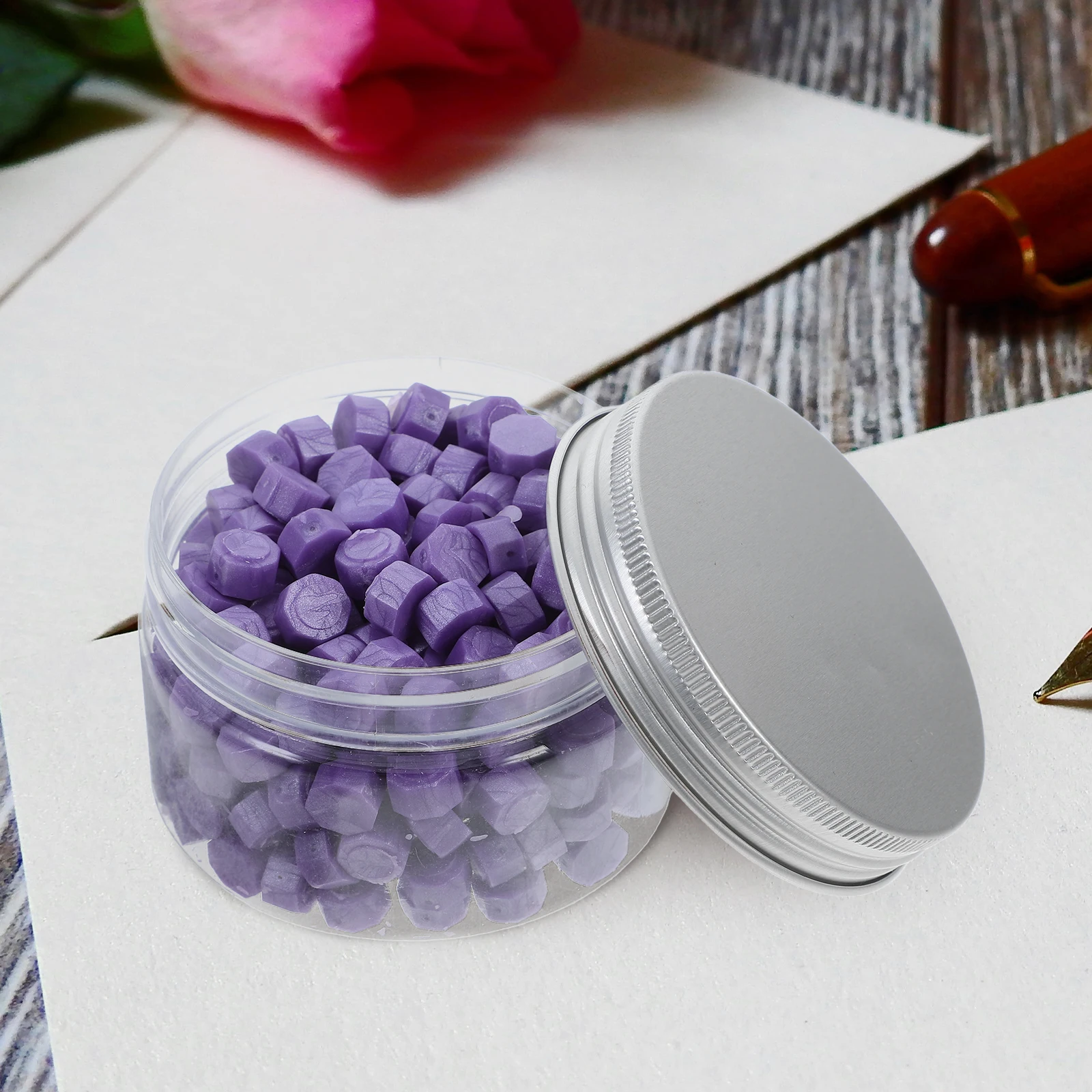 

Octagon Seal Beads Purple High Quality Sealing Wax For Stamp Diy Wedding Invitations Envelope Sealing Craft Melt Wax Seal Kit