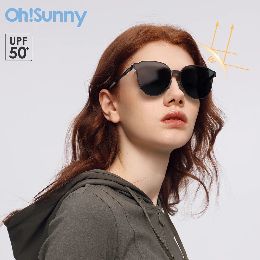 OhSunny Hiking Eyewear Women Men Outdoor Traveling Fashion Classic Folding Metal Sunglasses 2024 New UV400 Sun Glasses Unisex