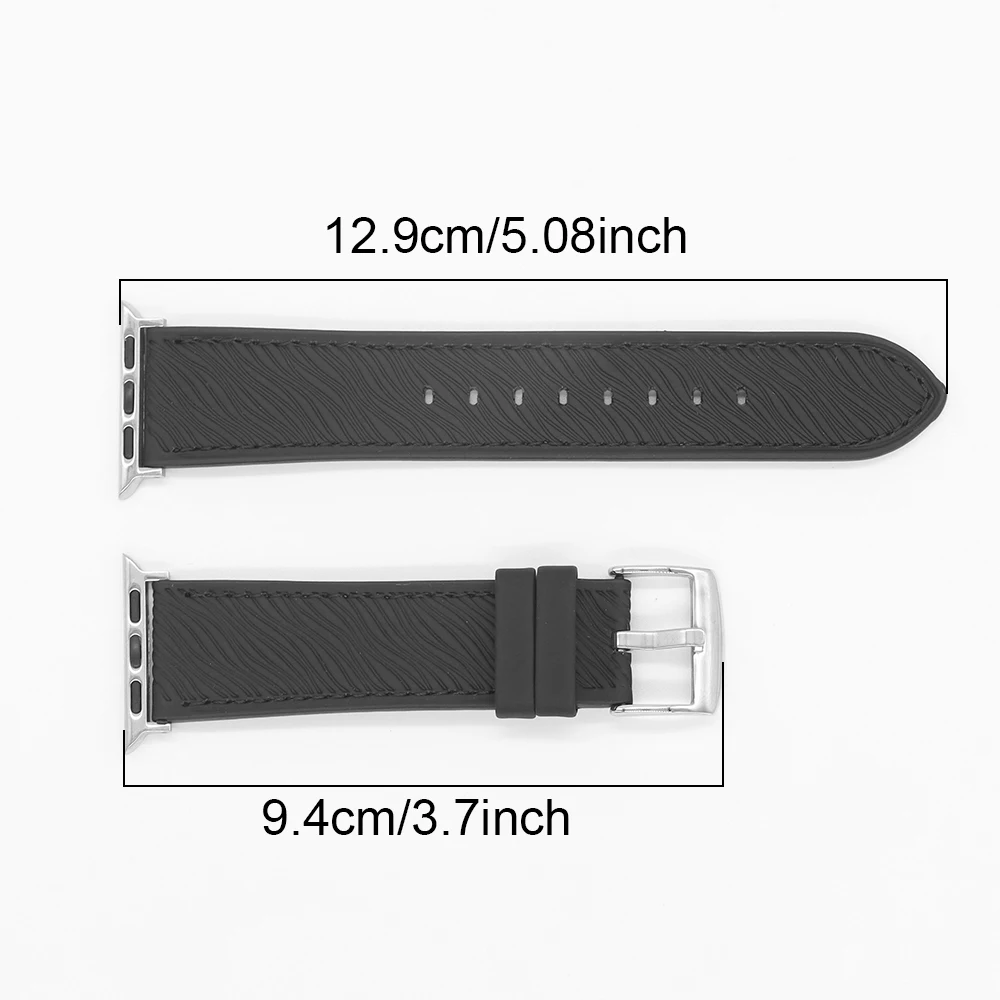 Strap For Apple Watch Band 44mm 40mm 45mm 41mm 49mm 46mm 42mm PU Leather Stripe Style Sport Bracelet iWatch 12 11 10 9 8 7 6 5