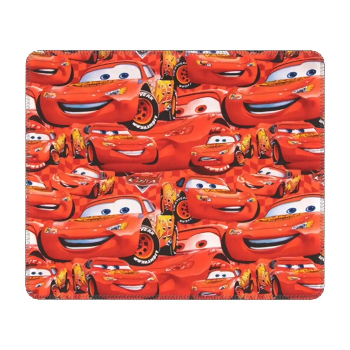 Custom Lightning McQueen Car Collage Mouse Pad with Locking Edge PC Gamer Mousepad Non-Slip Rubber Base Office Desk Computer Mat