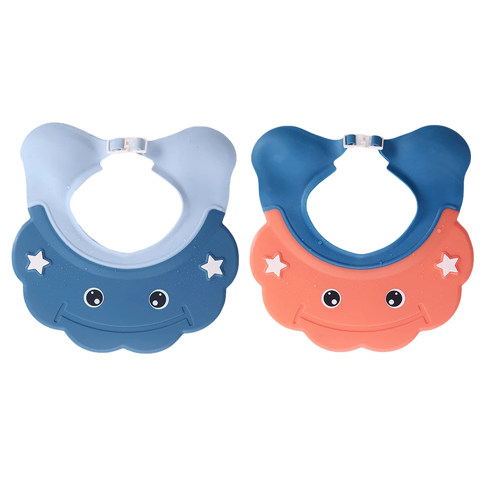 

2 Pcs Baby Shampoo Hats Waterproof PP Material Infant Shower Caps Non Slip Adjustable Bathing Hair Wash Comfortable Kids Foam