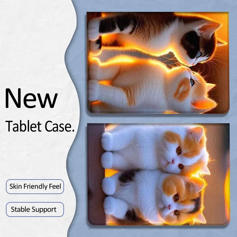 

Sunset Cute Cat Art Popular For Xiaoxin Lenovo Tab P12 Extreme Legion Y900 Idea Pro GT 12.1 2025 Foldable Tablet Case Gift