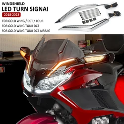 Motorcycle Strike Windshield Trim Lamp Turn Signal Brake LED Light For Honda Gold Wing GL 1800 GL1800 Tour DCT Airbag 2018-2023