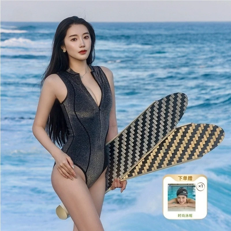 Flash wet clothes women's 2MM sleeveless free diving suit one-piece surf suit