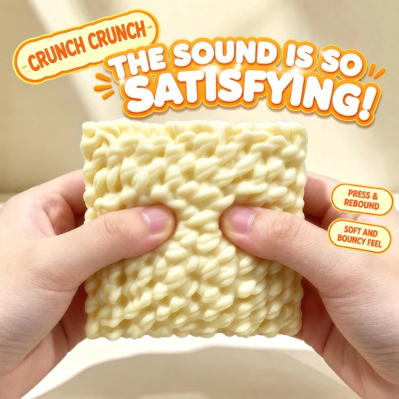 Tpr Simulation Instant Noodle Squishy Fidget Crispy Handmade Ball Relieve Stress Boredom Asmr Sensory Halloween Christmas Gifts
