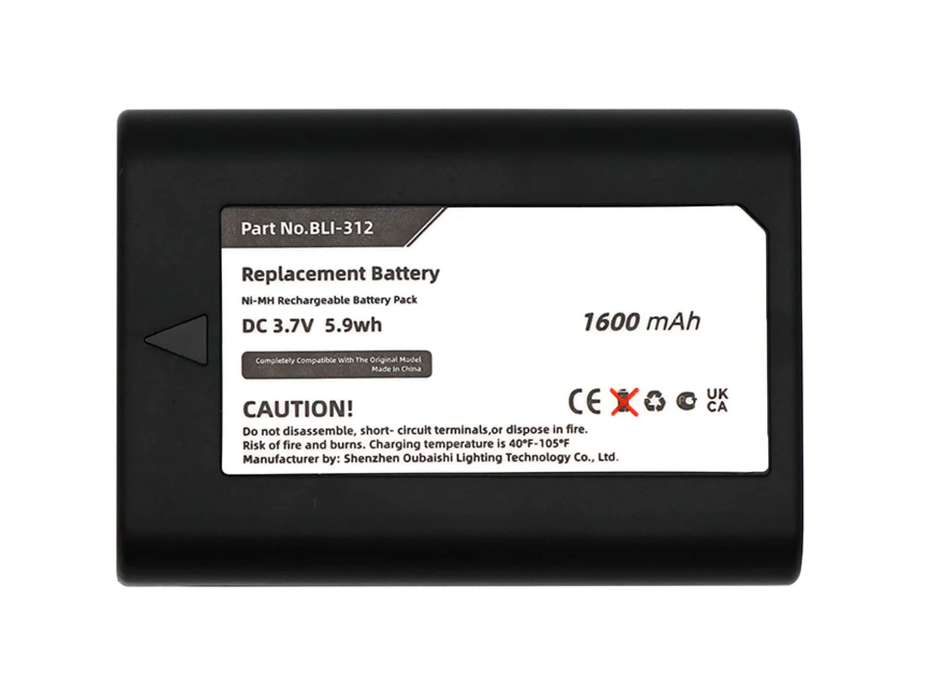 Replacement Battery for Leica  BM8, M8, M8.2, M9  14464 BLI-312 3.7V/1600mAh