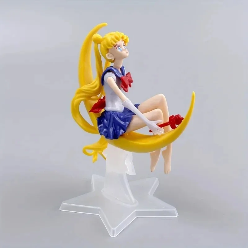 15CM Sailor Moon PVC Anime Figure Toys Cartoon Tsukino Usagi Manga Figurine Cake Decorations Accessories Model Dolls Gidts Kids view 5