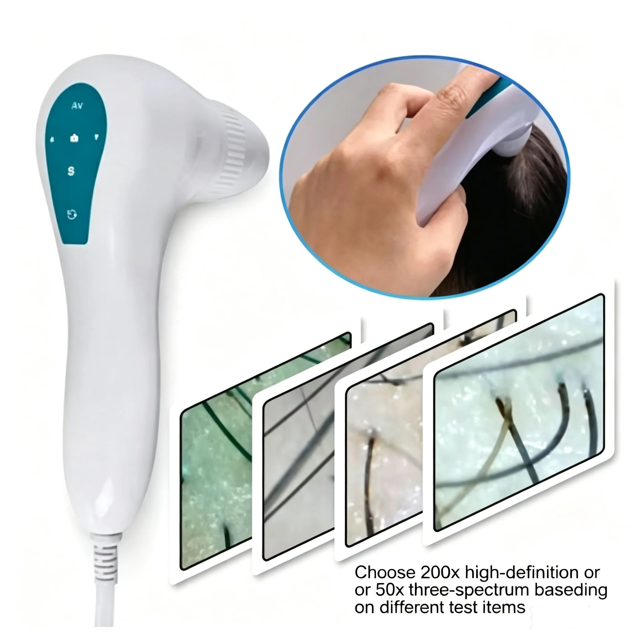 Anti Hair Loss Scalp Hair Follicle Detector, Hair Salon Hair Care Special High-definition Integrated Head Therapy Massage - view 3
