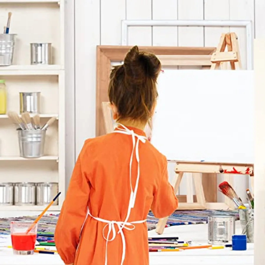 مآزر الرسم s مقاوم للماء الفنان ساحة الطلاء لسهولة مسح الفنان المئزر قابلة لإعادة الاستخدام الفن المئزر الفينيل المئزر للرعاية النهارية للفئة الفنية #6