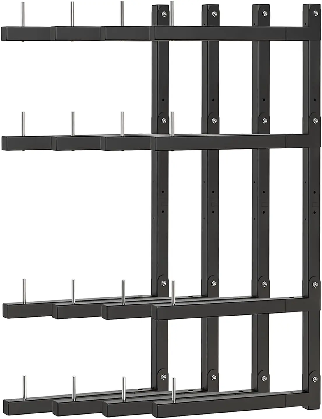 Lumber Storage Rack, Upgrade Cantilever Folding Lumber Rack Wall Mount, Metal 8 Level 32 Inch Plywood Scrap Wood Storage