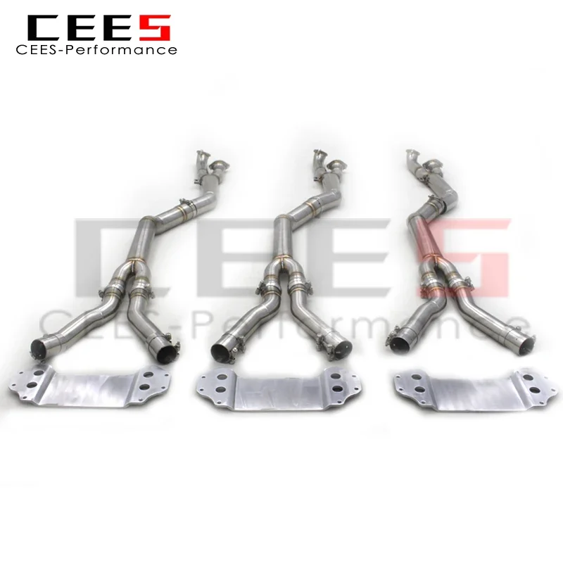 CEES Extended Brace Mid pipe For BMW M3/M4 G80/G82 3.0T 2021-2023 Stainless Steel 304 Exhaust Pipe Car Exhaust System