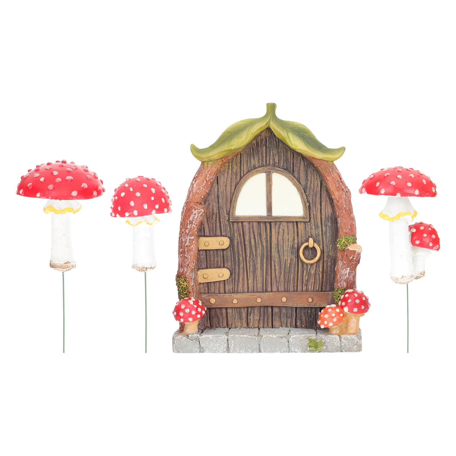 

1Set Night Glow Mushroom Ornament Resin Mini Fairy Garden Decor Luminous Door Accessory for Room Photography Scene Kids Gift