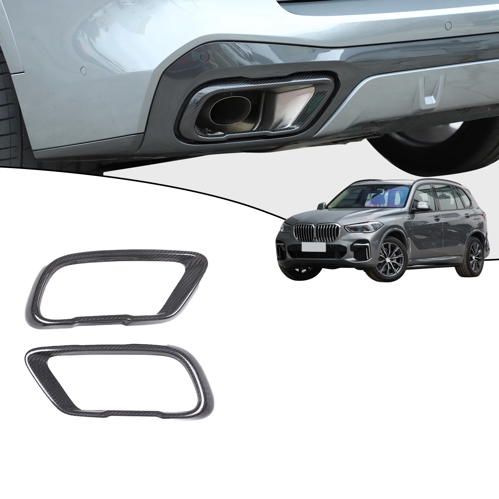 

Декоративная накладка на выхлопную трубу (глушитель) для BMW X5 G05, X6 G06, X7 G07 2019+