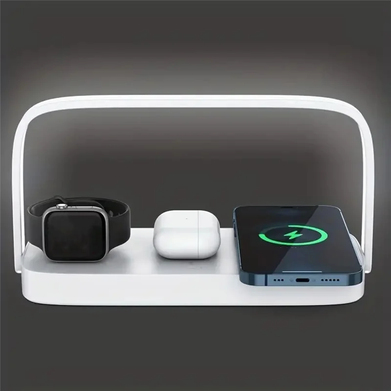 

AY14 -4-In-1 Wireless Charger Stand With LED Night Lamp - Multi-Function Charging Dock For 15/14/13 And Watch