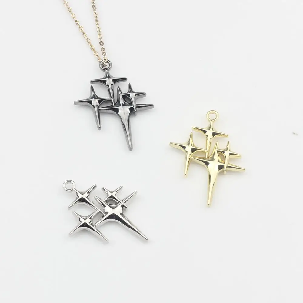 

10pcs Alloy Hollow out Stars Shape Pendant Charms For Jewelry Making Handmade DIY Bracelet Earrings Necklace Ornament Suppliesl