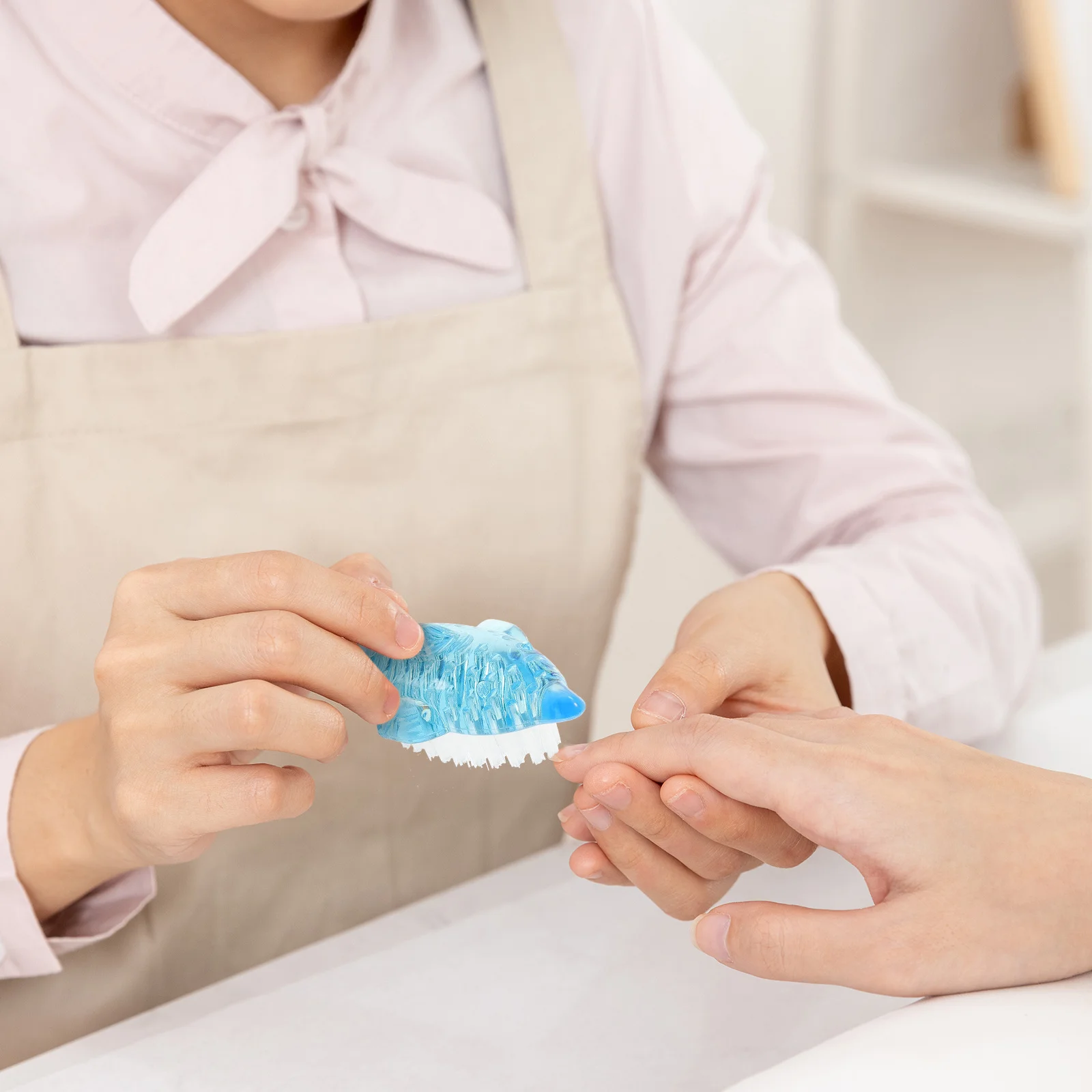 

5Pcs Manicure Brush Assorted Color Cute Animal Shape Stain Resistant Nail Scrubber Light Weight Space Saving Fingernail Cleaning