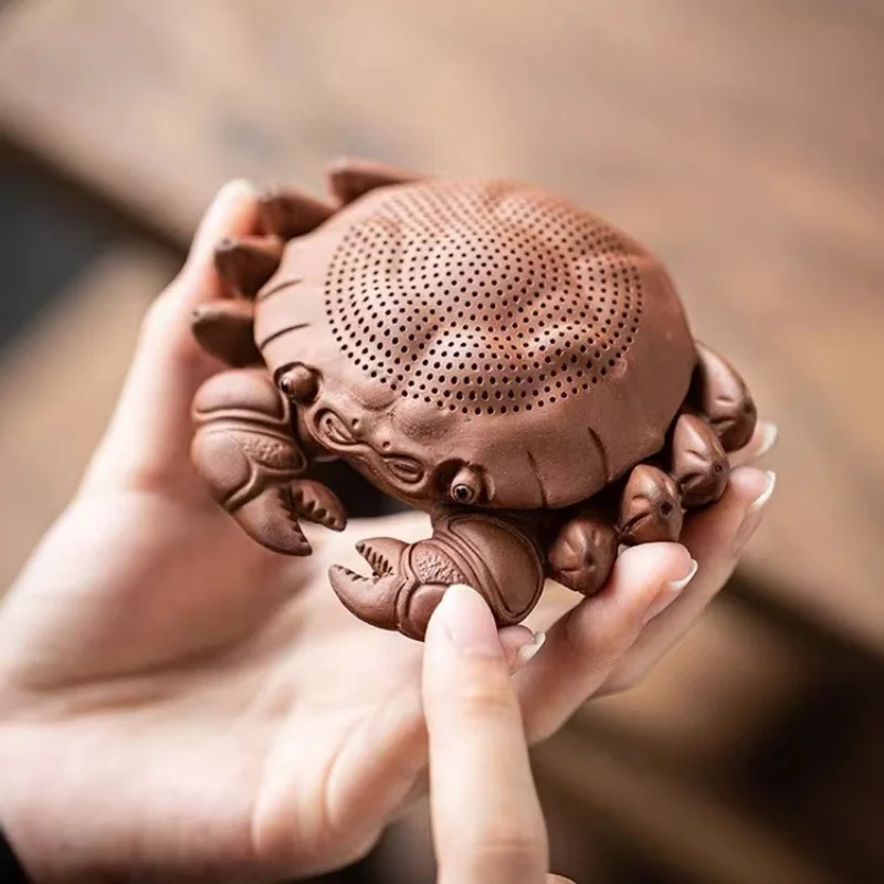 

Crab Integrated Filtration Tea Strainer Can Cultivate Purple Clay Tea Pets Desktop Ornament Teaset Accessories Table Decoration