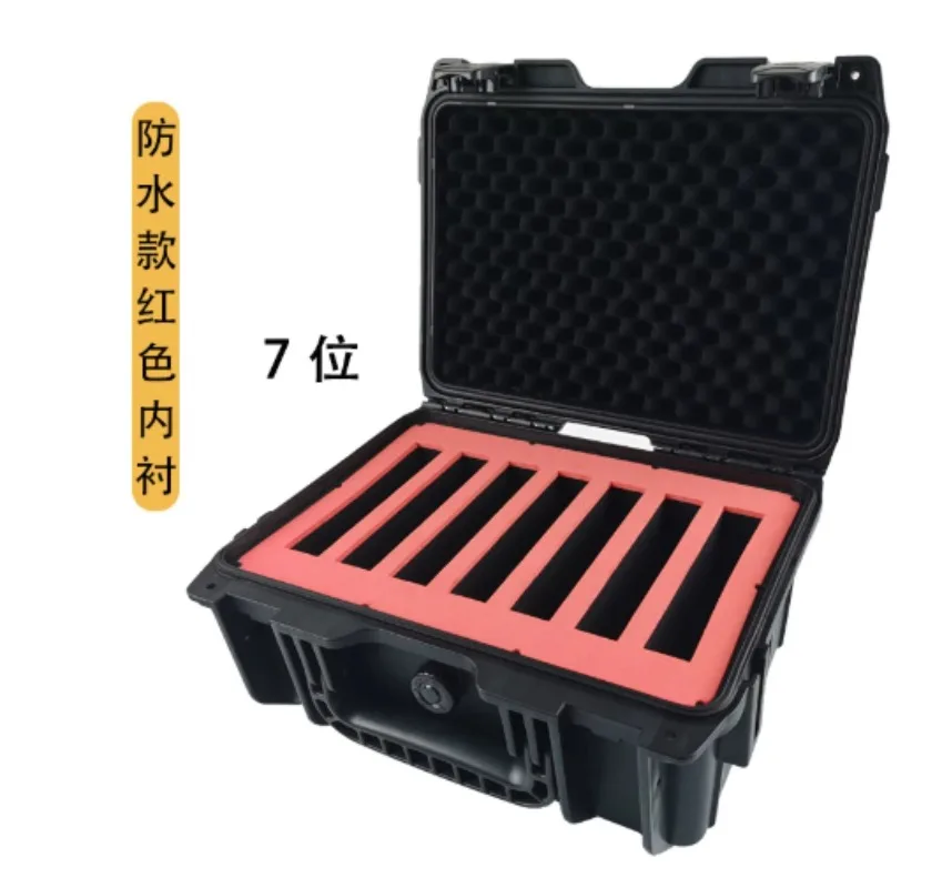 Waterproof 7-Bay Inch Size Hard Disk Storage Protective Carrying Case