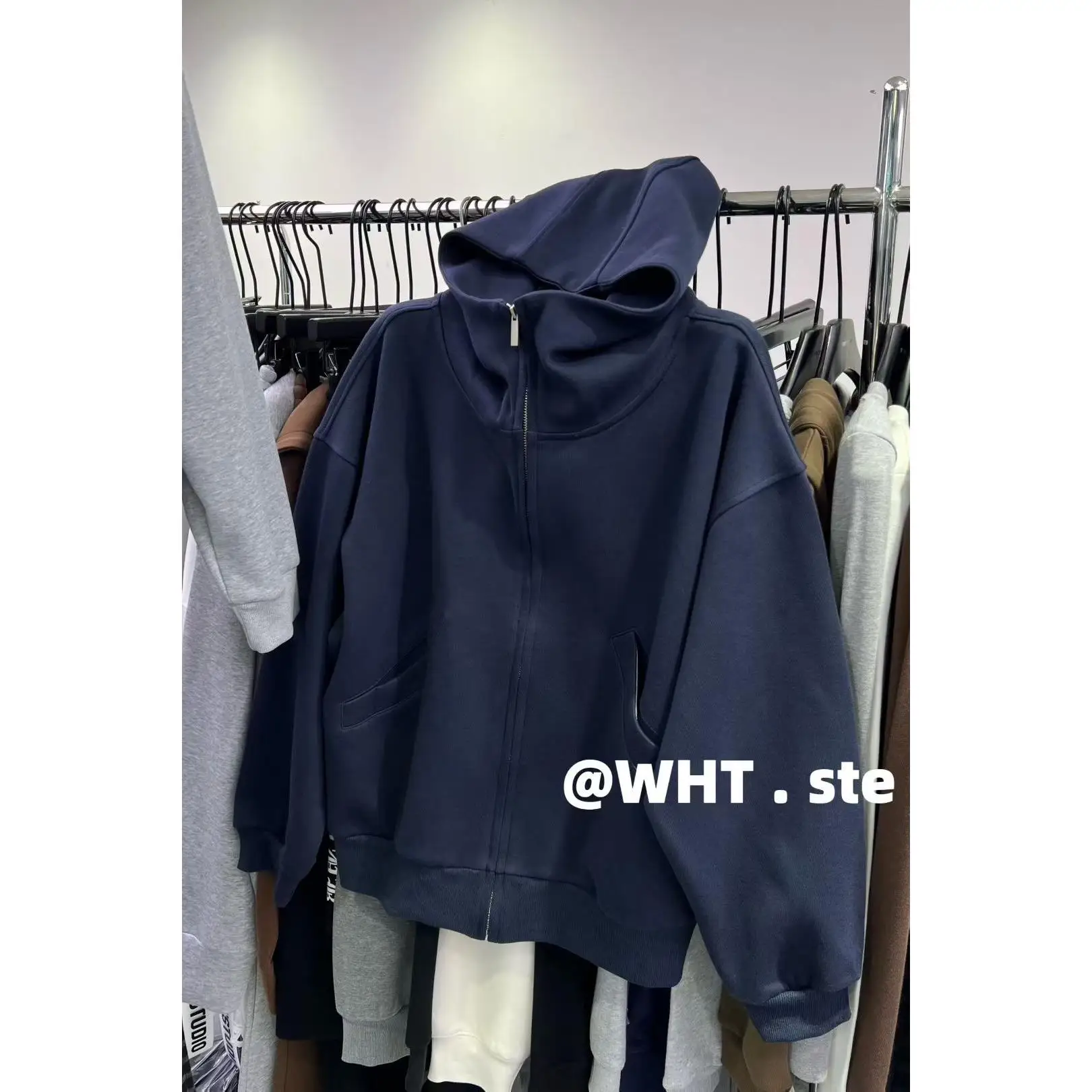 

Loose Women's Zipper Hoodie Jaet Autumn Winter New Sle Korean Faion Design Stand Collar Casual Versatile Long Sve Sw...