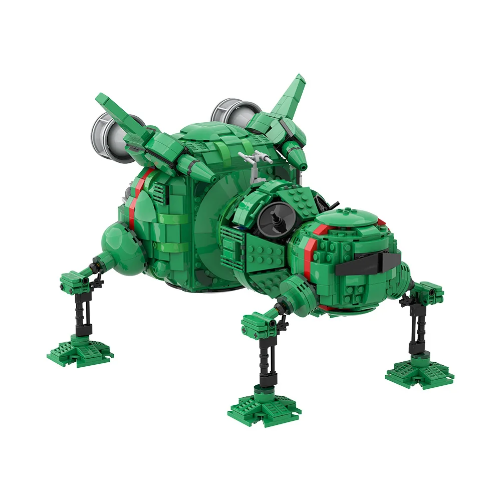 MOC Sci-Fi Modello di Insetto Rosso Nano Starbugeds Building Blocks Modello Navegeria Astronave Mattoni Esplorazione Spaziale Giocattolo Regalo