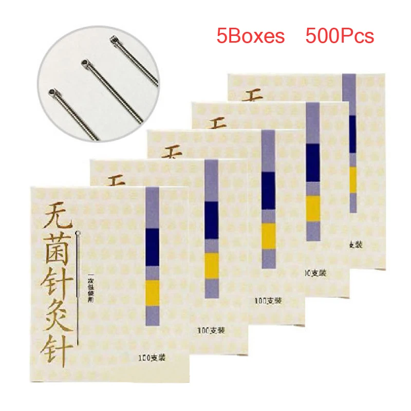 

5 boxes *100pcs /box Cloud Dragon Acupuncture Needles 500 Non-Needle-Tubing sterilization Package Version