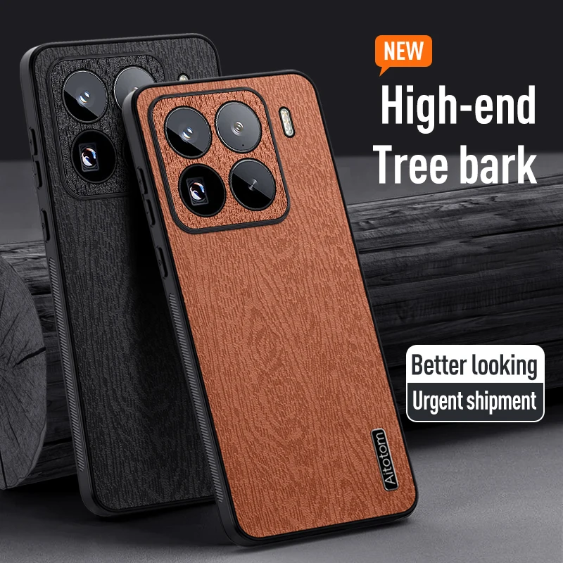 Case for Xiaomi 15 Pro 5G 15Pro Leather Tree Pattern Full Lens Silicone Protection Hard Shockproof Phone Cover Xiaomi15Pro Shell