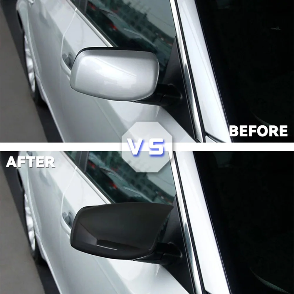 For-BMW 5 Series E60 2003-2008 Car Door Side Rearview Mirror Cover Side Mirror Cap Sticker Trim