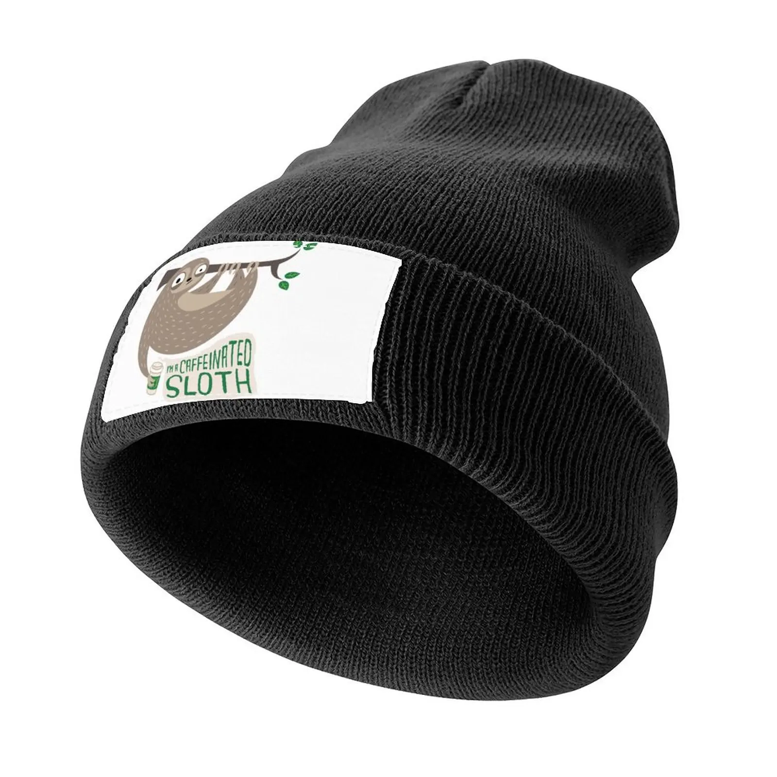 Caffeinated Sloth Knitted Cap Beach Outing Fashion Beach |-F-| Men Hats Women's