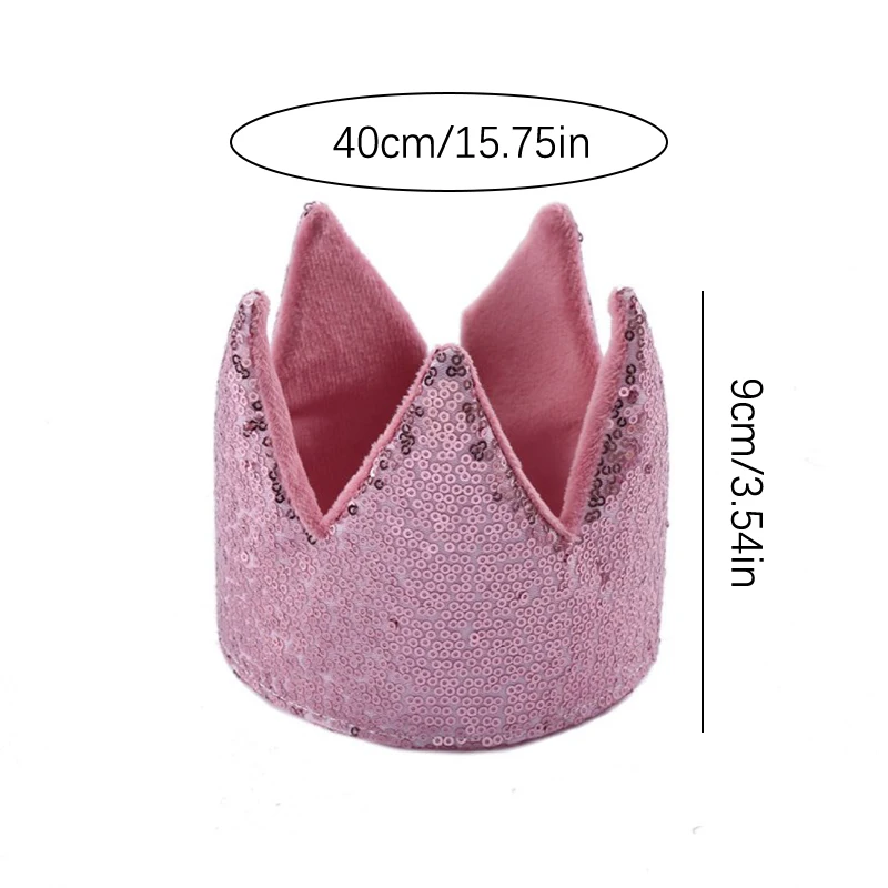 Baby Shower Girl Glitter Pink Crown Birthday Party Headwear Stage Performance Headband Star Fairy Stick Princess Cosplay Prop