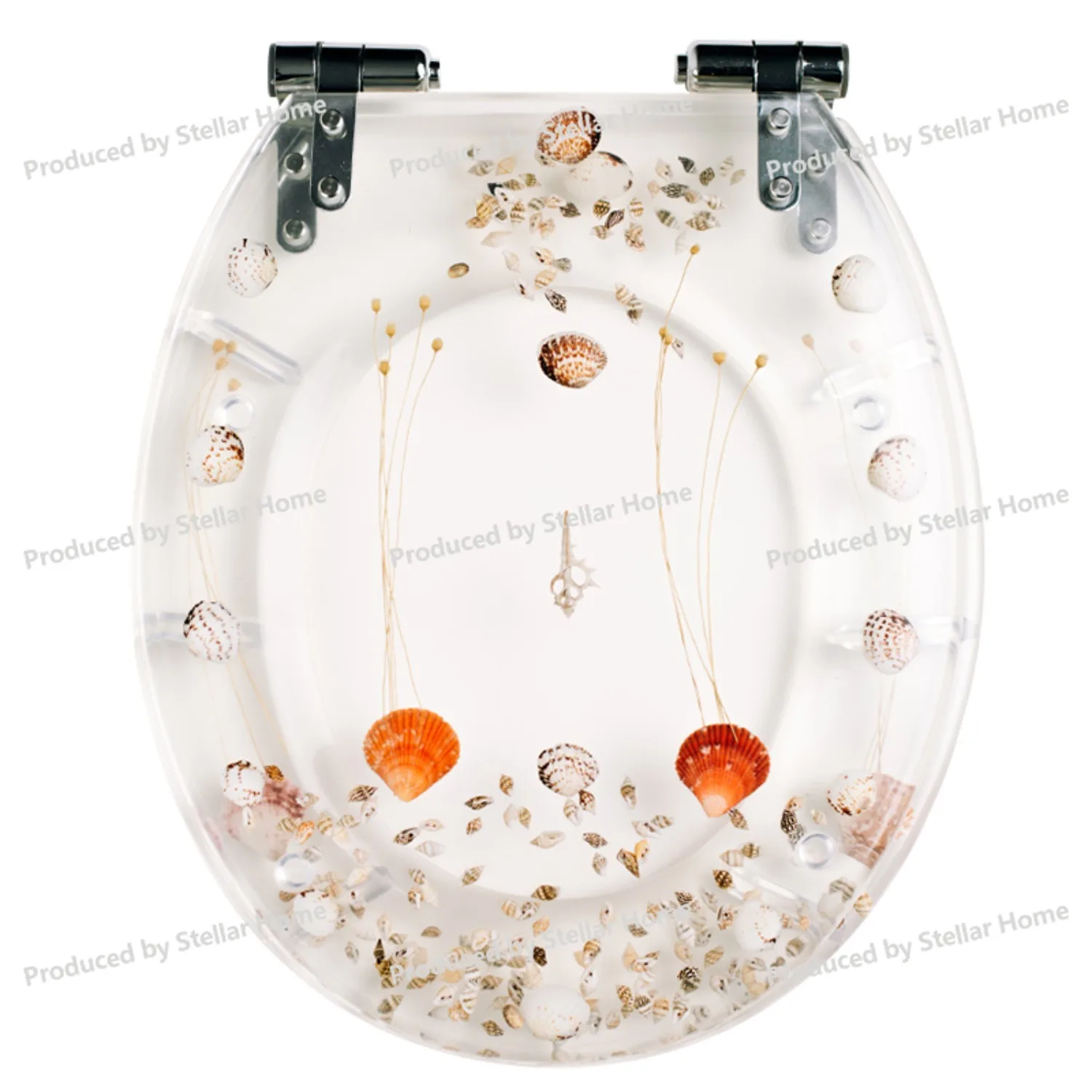 Crystal Color Resin Toilet Seat Lid Locking Transparent Soft Close UVO Universal Thickened Ocean Waterproof Urea