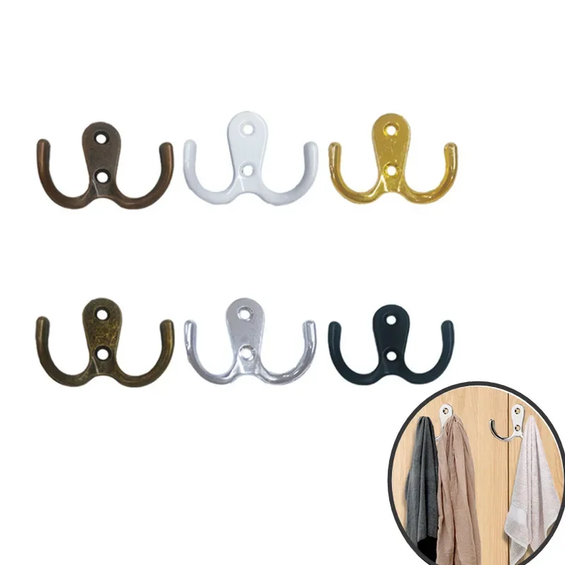 1Pcs Clothes Hanger Hook Wall Mounted Metal Coat Rack Towel Hooks Key Holder Clothes Rack Furniture Hook Bathroom Accessories