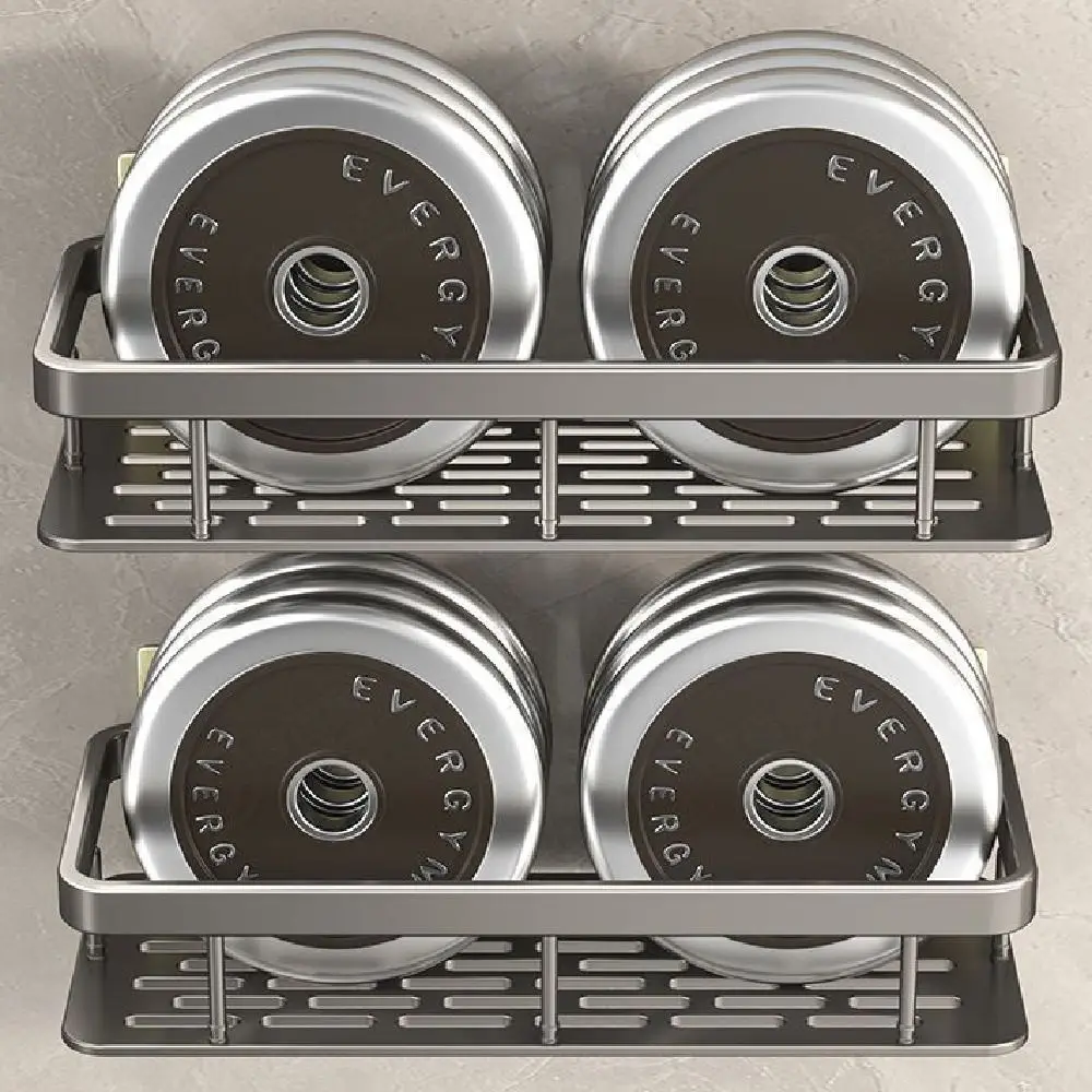 

Водонепроницаемая полка для хранения в ванной комнате, утолщенная настенная полка без перфорации с крючками и стойкой, прочная несущая способность