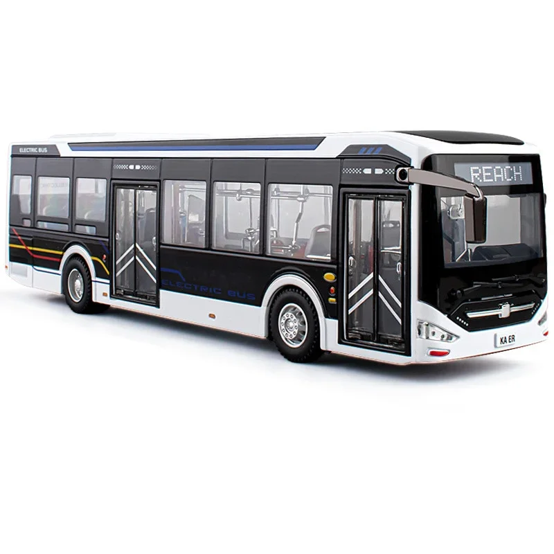 Large Size Alloy Electric Tourist City Traffic Bus Model Passenger Car Metal Model Bus Model Light Business Gifts Toy B248 Sound