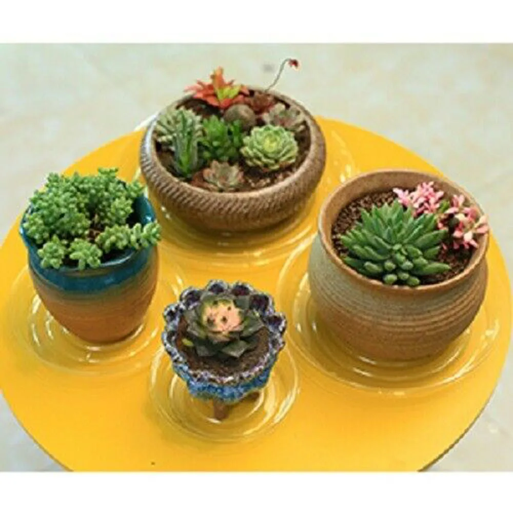 10pcs Garden Plant Saucer Drip Tray Round Pot Base Clear Snack Container PET Garden Supplies Transparent Flower Pot Mat