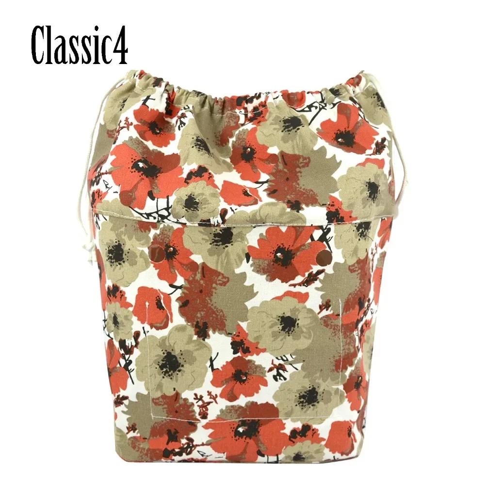 New Large Capacity Classic Mini Drawstring Colorful Inner Lining Insert  for Big Mini Obag Canvas Inner Pocket for O Bag