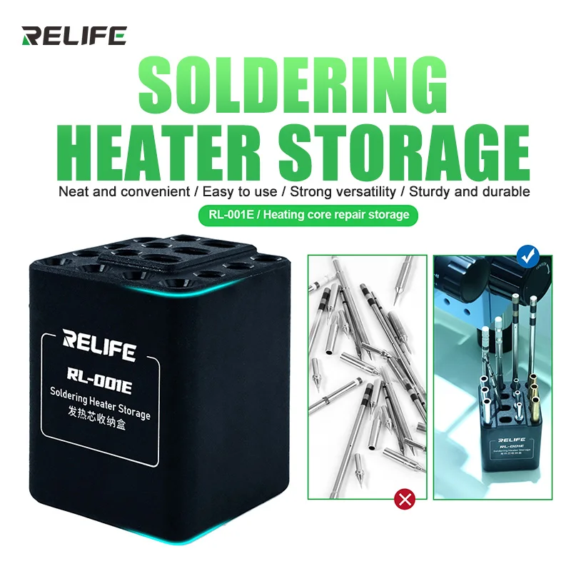 Rilife RL-001E riscaldamento nucleo riparazione di stoccaggio per il telefono strumento di riparazione Rack di stoccaggio cacciavite pinzette saldatore testa di stoccaggio